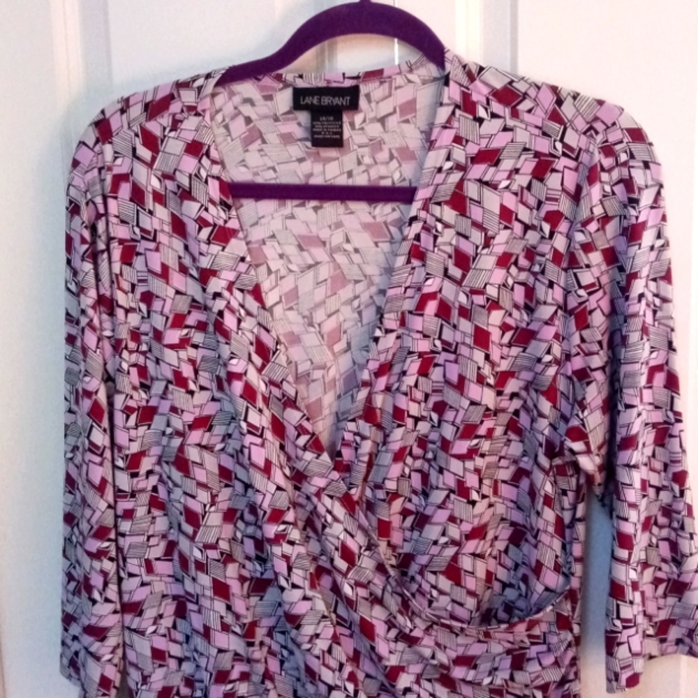 Lane Bryant faux wrap blouse